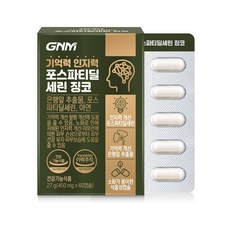 GNM자연의품격 기억력 인지력 포스파티딜세린 징코 / PS 은행잎추출물 두뇌건강, 60정, 1개