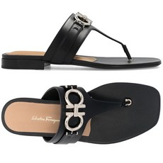 바이스트 [FERRAGAMO] 24SS 리키스 RIKIS 더블간치니 샌들 블랙 0753927