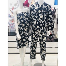트라이엄프 AK수원점 트라이엄프 커플 샤무즈 플라워 잠옷 셋트 TMJ0765 TWO0765