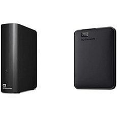 Western Digital WD 12TB Elements 데스크탑 하드 드라이브 USB 3.0 - WDBWLG0120HBK-NESN 및 2TB 휴대용 외장 WDBU6Y0020, 기본 - wd12tb