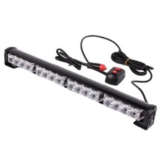 Zeyuan 트럭 픽업 트레일러용 일반 LED 스트로브 라이트 바 비상등, 44.5cmx4.5cmx4.5cm, 위험 경고등 막대, 레드 블루 라이트, 1개