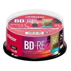 빅터 (Victor) 반복 녹화 용 BD-RE VBE130NP25SJ1 (단면 1 층 1-2 배속 25 장), 1개