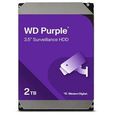 Western Digital 4TB WD Purple Surveillance 내장 하드 드라이브 HDD SATA 6Gbs 256MB Cache 3.5 WD43PURZ, 2TB - 웨스턴디지털