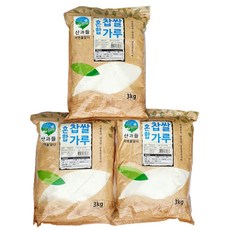 산과들 건식 찹쌀가루 혼합, 3kg, 3개