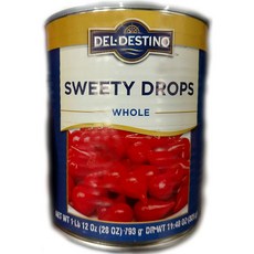 Del Destino 스위티 드롭 미니어처 페퍼 틴 28온스 Del Destino Sweety Drop Miniature Peppers Tin 28 Oz, 1개