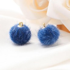봉제 모피 커버 볼 비즈 참 폼폼 펜던트 DIY 목걸이 귀걸이 팔찌 보석 만들기 용품 10 개