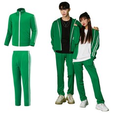반티매니아 트레이닝복세트 상하의 백수츄리닝 초록색 스포츠복