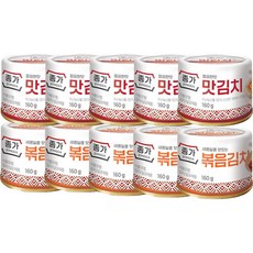 청정원 종가집 깔끔김치 160g x 5개 + 볶음김치 160g x 5개 캔김치 여행용 캠핑용