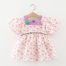 벌룬소매 사과원피스