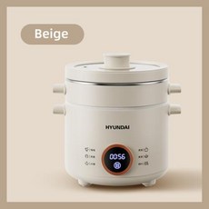 멀티쿠커 냄비 전기 밥솥 요리 미니 다용도 도시락 붙지 않는 프라이팬 음식 스티머 20L, 1) Beige EU, 1개