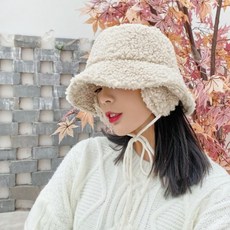 보슈 여성 겨울 방한 모자 방울 양털 뽀글이 귀도리 귀달이 벙거지 버킷햇 털모자 1-20