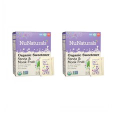 누내추럴스 스테비아 몽크 푸르트 스위트너 70개입 2팩 NuNaturals Organic Stevia Monk Fruit Sweetener