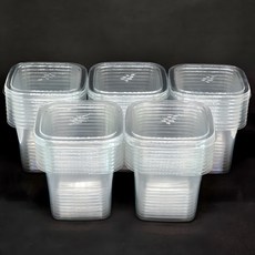 어반플레어 사각 투명용기 400ml 10×7.5×7cm, 50개, 1세트 50개, 1개입