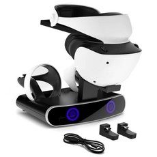 Keten PS-VR 2 PS-5 듀얼 컨트롤러 및 플레이스테이션 VR2 충전 스테이션 충전기가 있는 액세서리 냉각 팬 헤드셋 홀더 나사, Charging Station, 1개