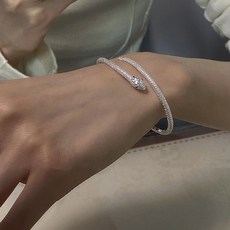 925 스털링 실버 정신 뱀 팔찌 여성 틈새 디자인 간단한 빛 고급 붉은 눈 정신 뱀 팔찌
