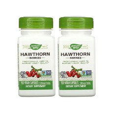 2개 Nature's Way 네이처스웨이 호손베리 1530mg 100정, 100개