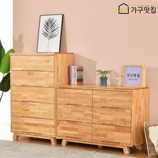 가구맛집 속깊은 고무나무 원목 3단 5단 와이드 서랍장, 선택5R5단 월넛