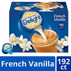 딜라이트 프렌치 바닐라 프리마 싱글컵 192개1박스 [ International Delight French Vanilla Creamer Singles 192caps ], 192개입, 4박스