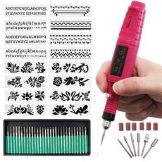 미니 Diy 조각 도구 키트 소형 조각 펜 미니 Diy Vibro 조각 도구 키트 금속 유리 세라믹 플라스틱 나무 보석|우드 라우터|, 1개, 단일, Photo Color