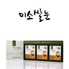 해썹인증 현미배아 볶은쌀눈 1회분 개별포장 어르신 선물 미소쌀눈세트, 3개