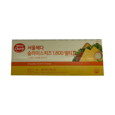 e치즈몰 서울우유 체다슬라이스 멀티2 치즈 1800g 100매, 1.8kg, 1개