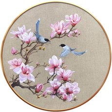 모란과목련십자수