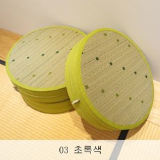 HY 부단 방석은 걸상초 편선수다미 방석 샤방창을 만들어 부처의 원형에 두꺼운 방석을 얹는다 ST09 A21+사은품증정, 03 초록색