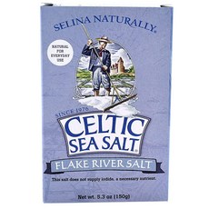 Celtic Sea Salt 플레이크 솔트 150g(5.3온스) (150g) 내추럴 수공예 미식가 소금 플레이크 솔티 150.3g(5.3온스) (1팩), 1개, 150g