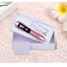 무통 점제거 점빼는기계 9단계 조절가능한 플라즈마레이저 쥐젖 흉터 잡티 주근깨 타투 셀프제거기, 로즈 골드 + 빛이없는 9 개의 기어