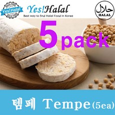 Tempe 템페 (단백질이 풍부한 할랄로 만들어진) 땜빼 땜페, 200g, 5개