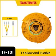 골전도이어폰 골전도 블루투스 이어폰 TRANSFORMERS TF-T31 무선 소음 HiFi 사운드 듀얼 모드 헤드폰 게임 음악 이어버드, 8) 1 Yellow and 1 Cable, 1 Yellow and 1 Cable