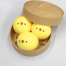병아리 와글와글 만두 몰랑이 말랑이 주물럭 스퀴시, 병아리와글만두
