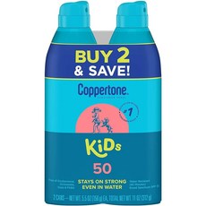 Coppertone SPF50 스포츠 스프레이 5.5 Ounce 트윈 팩 156g, 5개