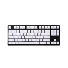 OEM 화이트 블랙 블랭크 MX PBT ANSI 61 키보드용 두꺼운 키캡 스위치 87 프, 없음, 없음, 2) white-87key