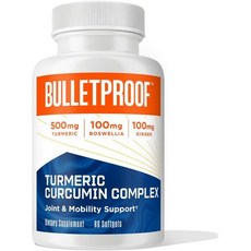 Bulletpro 강황 커큐민 Complex Inflammation Response 소프트젤 60 개 Ke 관절 지원 항산화 팩aging May Vary, 1개, 60정 - 소프트리스폰스