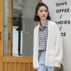 June 유월 여성 긴팔 니트 가디건 폴로가디건 가을가디건