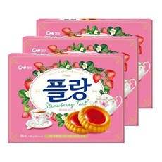 청우식품 플랑 딸기, 160g, 3개