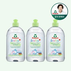 [김혜자 세제] 프로쉬 독일 베이비 젖병 세정제 500ml 주방 아기 세제, 3개