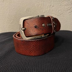 버커루 [BUCKAROO] 남성 금속장식 리자드무늬 빈티지 벨트