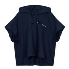 보브 미니 레터링 와이드 후드 티셔츠 7152240006