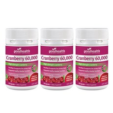 굿헬스 크랜베리 60000 50캡슐 3통 / Goodhealth Cranberry, 3개, 50정