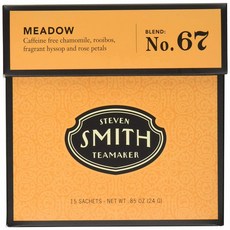 Meadow Smith Teamaker Meadow Blend No. 67 (Large Cut Herbal Chamomile and Rooibos Caffeine Free In, 1개, 136.08g