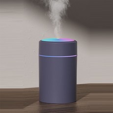 플러스토리 LED 무드등 포그 미니 가습기 USB 초음파식 차량용 휴대용, 1개, 그레이