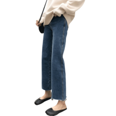 튼살 겨울 대형 조거팬츠 데님 예비엄마 임산부 청바지 임부 확장벨트 세미 보온