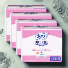 쏘피 생리대 바디피트 볼록맞춤 대형 16P x 4팩