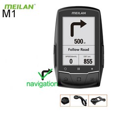메이란속도계 meilan m1 무선 자전거 컴퓨터 블루투스 속도계 자전거 cyclocomputer ant+ 케이던스 smart gps navigation 사이클링 주행 거리계, 제비꽃