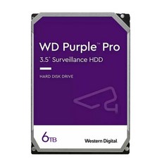 [HDD-6TB] WD웨스턴디지털 퍼플 Purple CCTV 전용 하드디스크 - 3년무상AS 6000GB [6테라 6Tera], 단품, 단품 - cctv전용하드