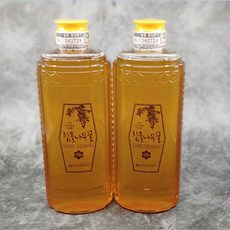 해찬골 농원 100% 국내산 천연 생꽃꿀 참옻나무 벌꿀 1kg 2병 (튜브병 숙성 생꿀), 2개