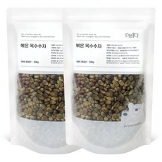 깨끗이 세척하고 증숙하여 볶아낸 더하다 볶은 옥수수차 국산 국내산 500g, 1개, 2개입