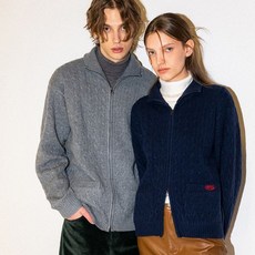 [제너럴아이디어 UNISEX] 케이블 하프넥 집업 가디건 [3COL] / SBC4U04018 156675